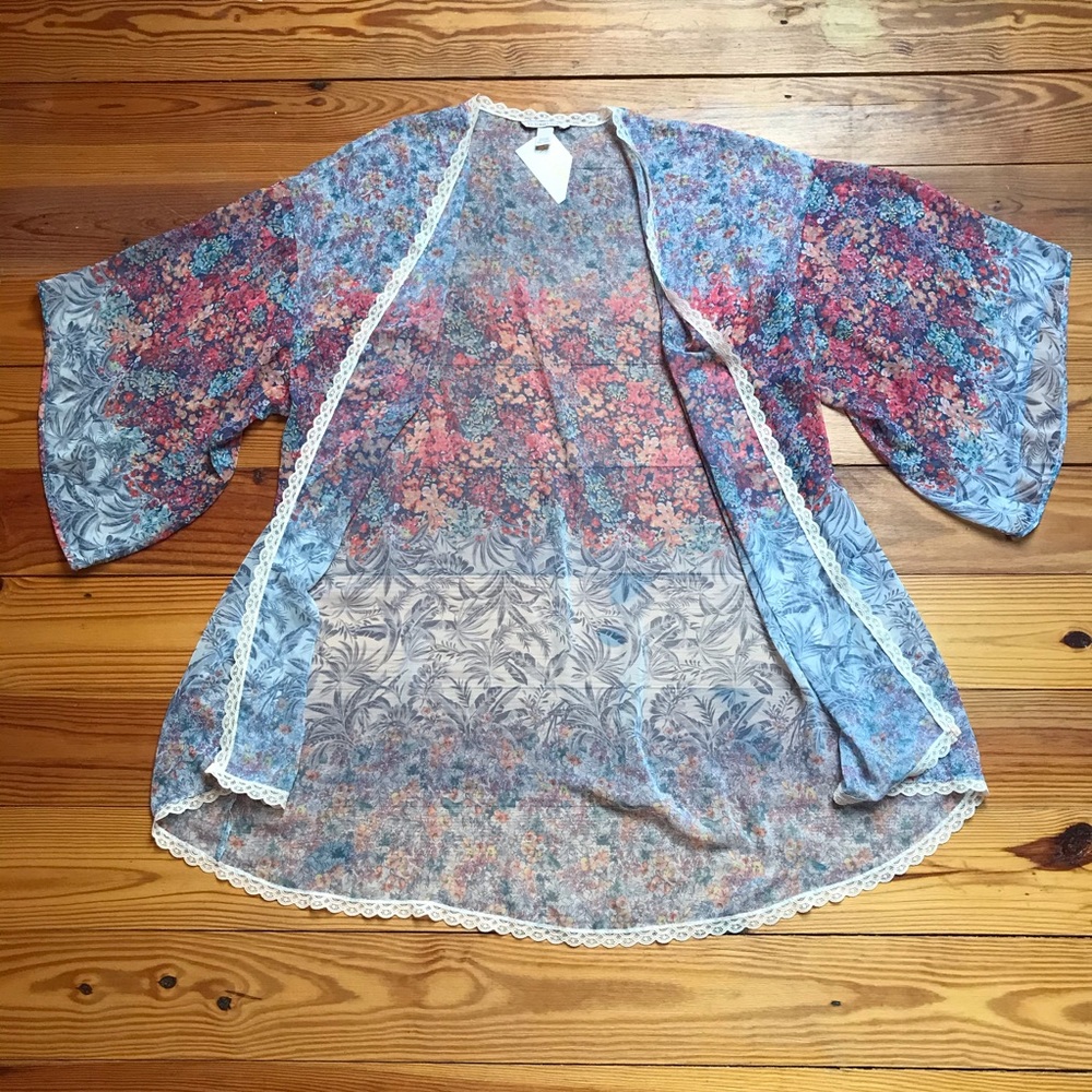 Victoria’s Secret Pastel Blush Floral Duster Robe, EUC, M/L - Picture 11 of 13